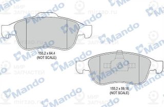 Комплект тормозных колодок (дисковый тормоз) MANDO MBF015255