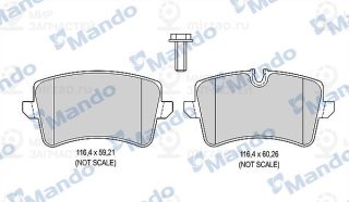 Комплект тормозных колодок (дисковый тормоз) MANDO MBF015387