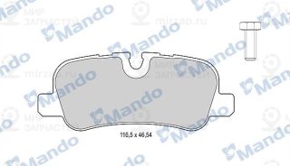 Комплект тормозных колодок (дисковый тормоз) MANDO MBF015602