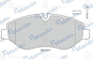 Комплект тормозных колодок (дисковый тормоз) MANDO MBF015671