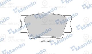 Комплект тормозных колодок (дисковый тормоз) MANDO MBF015876