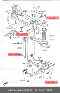 Запчасть MAZDA 9YA02120GE