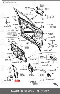 Запчасть MAZDA BHN95958X