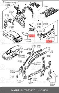 Запчасть MAZDA GHY17075Z