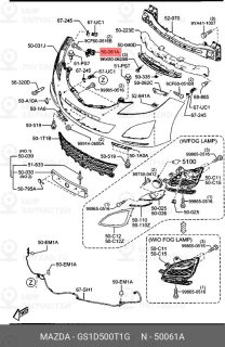Запчасть MAZDA GS1D500T1G