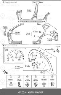 Запчасть MAZDA KB7W51W50F
