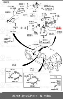 Запчасть MAZDA KD53691G7B