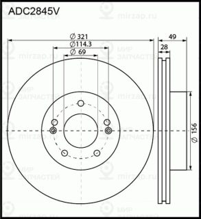 Запчасть ALLIED NIPPON ADC2845V