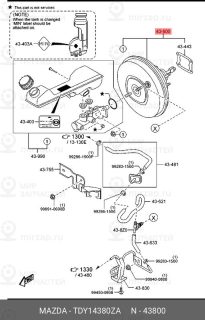 Запчасть MAZDA TDY14380ZA