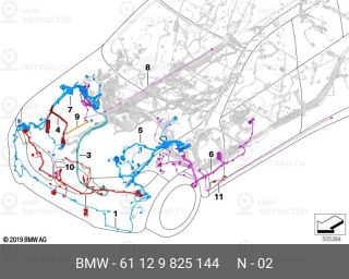 Запчасть BMW 61129825144