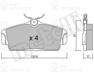 Комплект тормозных колодок (дисковый тормоз) METELLI 2203050