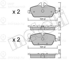 Комплект тормозных колодок (дисковый тормоз) METELLI 2206640