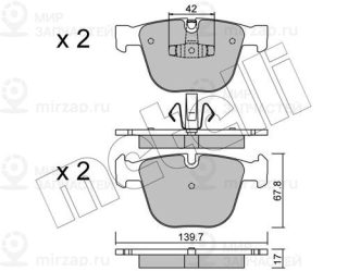 Комплект тормозных колодок (дисковый тормоз) METELLI 2207736