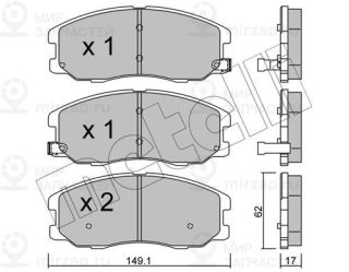 Комплект тормозных колодок (дисковый тормоз) METELLI 2207780