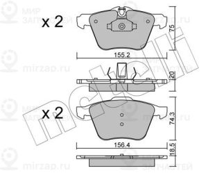 Комплект тормозных колодок (дисковый тормоз) METELLI 2208350
