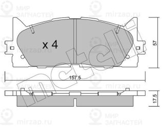 Комплект тормозных колодок (дисковый тормоз) METELLI 2208820