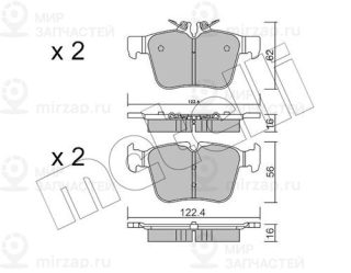 Комплект тормозных колодок (дисковый тормоз) METELLI 2210200
