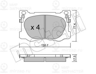 Комплект тормозных колодок (дисковый тормоз) METELLI 2210930