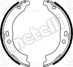 Комплект тормозных колодок стояночной системы METELLI 530094