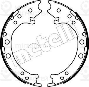 Комплект тормозных колодок стояночной системы METELLI 530162