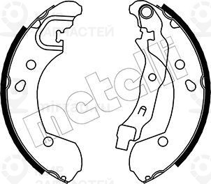 Комплект тормозных колодок METELLI 530290