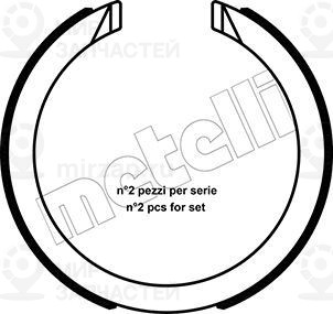 Комплект тормозных колодок стояночной системы METELLI 530491