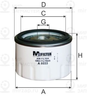 Запчасть MFILTER A8033