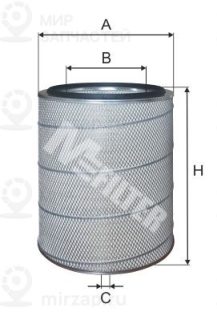 Фильтр воздушный MFILTER A889