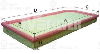 Фильтр воздушный MFILTER K750