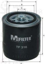 Фильтр масляный MFILTER TF316