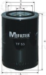 Фильтр масляный MFILTER TF53