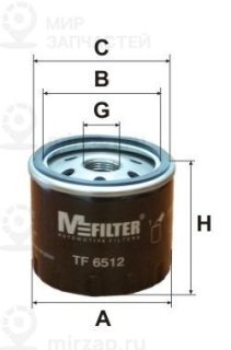Фильтр масляный MFILTER TF6512