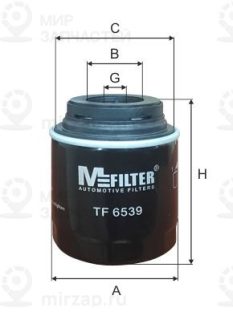Фильтр масляный MFILTER TF6539