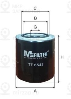 Фильтр масляный MFILTER TF6543
