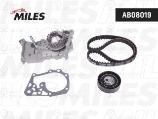 Насос водяной + комплект зубчатого ремня MILES AB08019