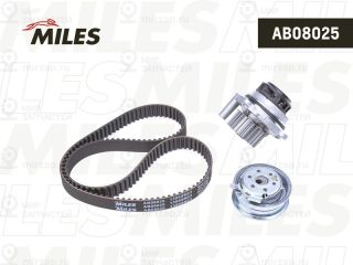 Насос водяной + комплект зубчатого ремня MILES AB08025