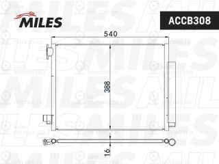 Конденсатор кондиционера MILES ACCB308