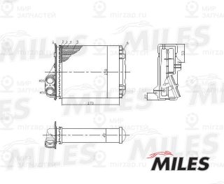 Теплообменник отопителя салона MILES ACHM001