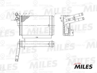 Теплообменник отопителя салона MILES ACHM003