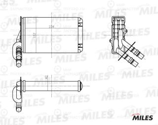 Теплообменник отопителя салона MILES ACHM009