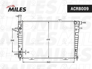 Радиатор охлаждения двигателя MILES ACRB009