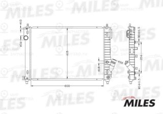 Радиатор охлаждения двигателя MILES ACRB028