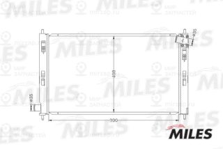 Радиатор охлаждения двигателя MILES ACRB035