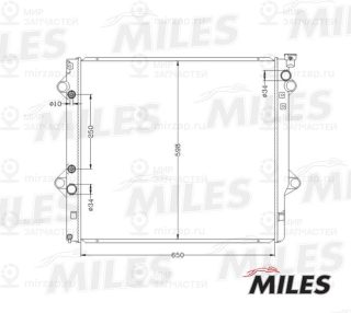 Радиатор охлаждения двигателя MILES ACRB052