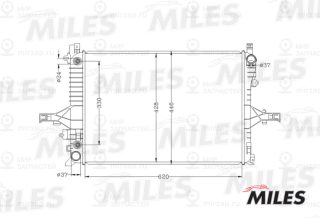 Радиатор охлаждения двигателя MILES ACRB062