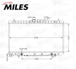 Радиатор охлаждения двигателя MILES ACRB066