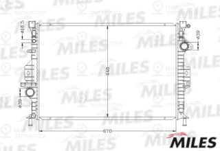 Радиатор охлаждения двигателя MILES ACRB081