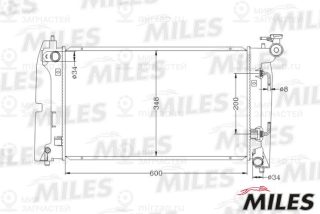 Радиатор охлаждения двигателя MILES ACRB105