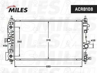Радиатор охлаждения двигателя MILES ACRB108