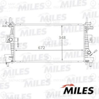 Радиатор охлаждения двигателя MILES ACRB131